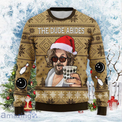the big lebowski the dude abides cute christmas gift ugly christmas sweater 1 The Big Lebowski The Dude Abides Cute Christmas Gift Ugly Christmas Sweater - Image 1