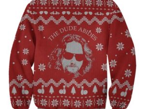 The Big Lebowski The Dude Abides Ugly Christmas Sweater - Image 1