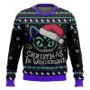 The Cheshire Cat Christmas In Wonderland Ugly Christmas Sweater - Image 1
