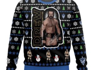 The Chosen One Drew Mcintyre Ugly Christmas Sweater - Image 1