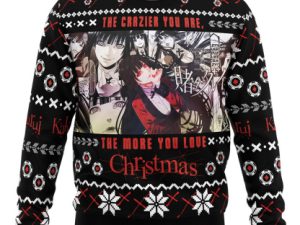 The Crazier You Are The More You Love Christmas Kakegurui Ugly Christmas Sweater - Image 1