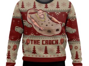 The Crock The Rock Meme Ugly Christmas Sweater - Image 1