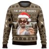 The Dude Abides The Big Lebowski Ugly Christmas Sweater - Image 1
