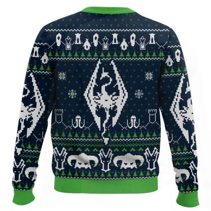 the elder scrolls v skyrim ugly christmas sweater 2 The Elder Scrolls V Skyrim Ugly Christmas Sweater - Image 2