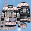 The Golden Girls And May All Your Christmases Bea White Ugly Christmas Sweater - Image 1