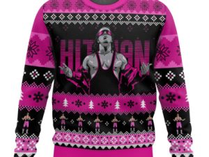 The Hitman Bret Hart Ugly Christmas Sweater - Image 1