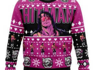 The Hitman Bret Hart Wrestler Ugly Christmas Sweater - Image 1
