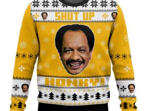 The Jeffersons George Jefferson Shut Up Honkey Ugly Christmas Sweater - Image 1