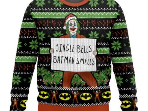 The Joker Jingle Bells Batman Smells Ugly Christmas Sweater - Image 1