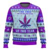 The Lit Tree Weed Ugly Christmas Sweater - Image 1