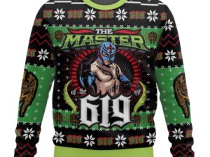 The Master Of The 619 Rey Mysterio Ugly Christmas Sweater - Image 1