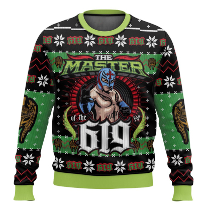 the master of the 619 rey mysterio ugly christmas sweater 1 The Master Of The 619 Rey Mysterio Ugly Christmas Sweater - Image 1