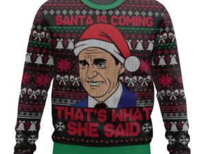 The Office Thats What She Said Ugly Christmas Sweater - Image 1