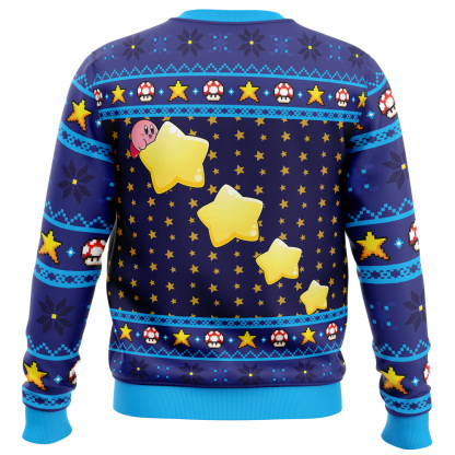 the pink hero kirbys dream land ugly christmas sweater 2 The Pink Hero Kirbys Dream Land Ugly Christmas Sweater - Image 2