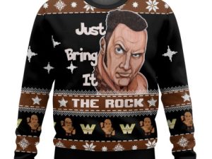 The Rock Wwe Ugly Christmas Sweater - Image 1
