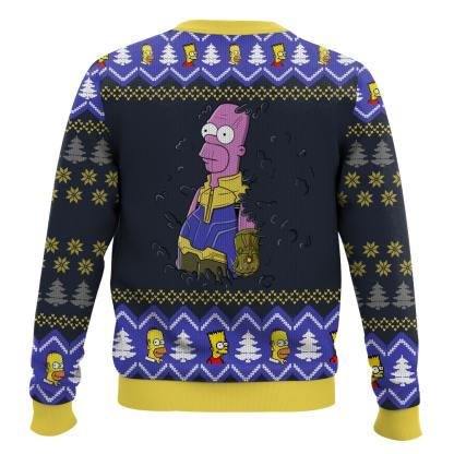 the simpson family thannos homer ugly christmas sweater 2 The Simpson Family Thannos Homer Ugly Christmas Sweater - Image 2