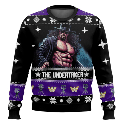 the undertaker ugly christmas sweater xmas gift 1 The Undertaker Ugly Christmas Sweater Xmas Gift - Image 1