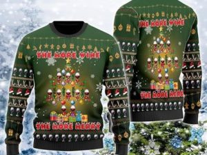 The Wine More The Merry More Ugly Christmas Sweater - Image 1