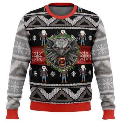 the witcher 2 ugly christmas sweater 1 The Witcher 2 Ugly Christmas Sweater - Image 1