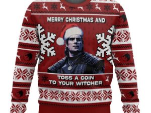 The Witcher Toss A Coin To Your Witcher Ugly Christmas Sweater - Image 1