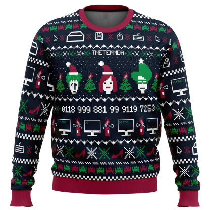 the x mas crowd it crowd ugly christmas sweater 1 The X Mas Crowd It Crowd Ugly Christmas Sweater - Image 1