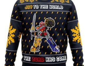 The Zord Has Come Power Rangers Ugly Christmas Sweater Holiday Gift - Image 1