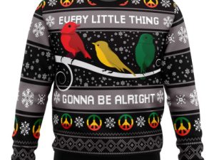 Three Little Birds Bob Marley Ugly Christmas Sweater - Image 1