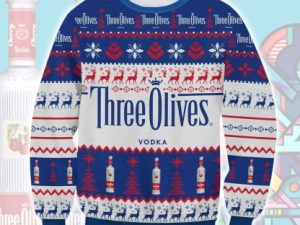 Three Olives Vodka Ugly Christmas Sweater - Image 1