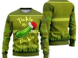 Tickle My Pickle Funny Ugly Christmas Sweater - Image 1