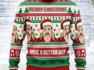 Tiger King Santa Chirsmas Ugly Christmas Sweater - Image 1