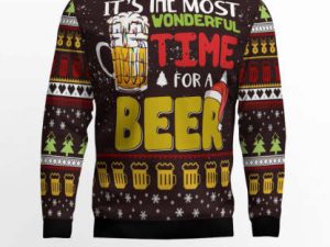 Time For Beer Ugly Christmas Sweater - Image 1