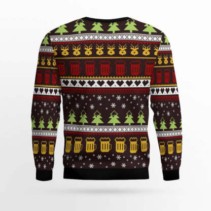 time for beer ugly christmas sweater 2 Time For Beer Ugly Christmas Sweater - Image 2