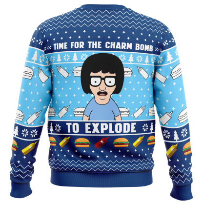 time for the charm bomb to explore bobs burgers ugly christmas sweater 2 Time For The Charm Bomb To Explore Bobs Burgers Ugly Christmas Sweater - Image 2
