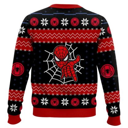 tis the season to be amazing spider man ugly christmas sweater 2 Tis The Season To Be Amazing Spider Man Ugly Christmas Sweater - Image 2