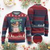 Tis The Season Xmas Ugly Christmas Sweater Groovy Retro Gingerbread Hot Cocoa - Image 1