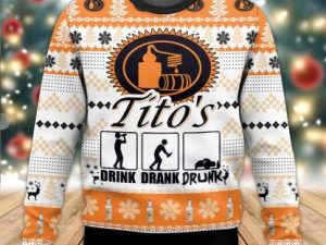 Titos Drunk Ugly Christmas Sweater - Image 1