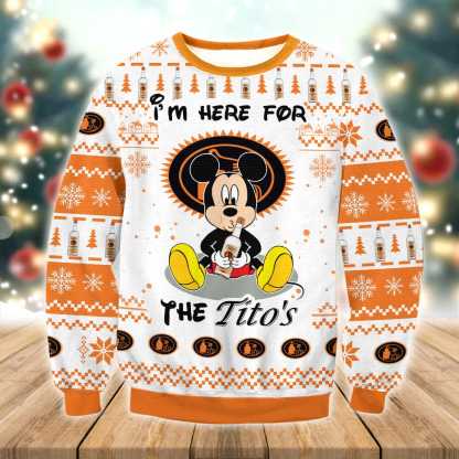 titos m here ugly christmas sweater 1 Titos M Here Ugly Christmas Sweater - Image 1