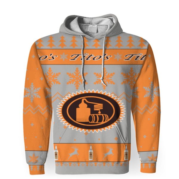 Tito's Vodka Merry Christmas Unisex Gift Fan-3D Unisex Hoodie - Image 1