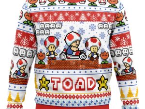 Toad Mario Bros Ugly Christmas Sweater - Image 1