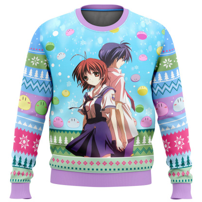 tomoya and nagisa clannad ugly christmas sweater 1 Tomoya And Nagisa Clannad Ugly Christmas Sweater - Image 1