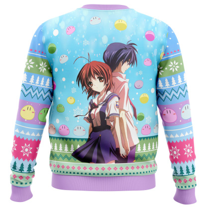 tomoya and nagisa clannad ugly christmas sweater 2 Tomoya And Nagisa Clannad Ugly Christmas Sweater - Image 2