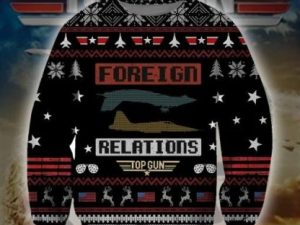 Top Gun Foreign Relations Ugly Christmas Sweater - Image 1