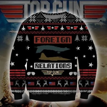 top gun foreign relations ugly christmas sweater 1 Top Gun Foreign Relations Ugly Christmas Sweater - Image 1