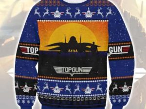 Top Gun Ugly Christmas Sweater - Image 1