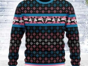 Transgender Pride Flag Ugly Christmas Sweater Holiday Gift - Image 1
