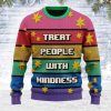 Treat People With Kindness Ugly Christmas Sweater Holiday Gift - Image 1