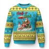 Tropical Xmas Ugly Christmas Sweater Sandy And Bright Santa At The Beach - Image 1