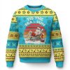 Tropical Xmas Ugly Christmas Sweater Tis The Sea Sun Santa At The Beach - Image 1