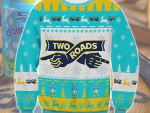 Two Roads Hazy Juicy Ipa Ugly Christmas Sweater - Image 1