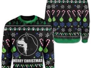 Ugly Christmas Alaskan Malamute Dog Breed Sweater - Image 1